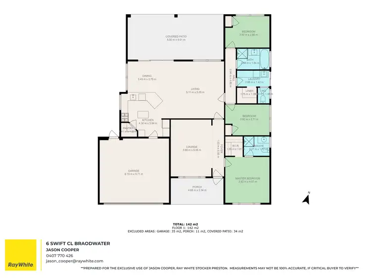 Floorplan of Homely house listing, 6 Swift Close, Broadwater WA 6280