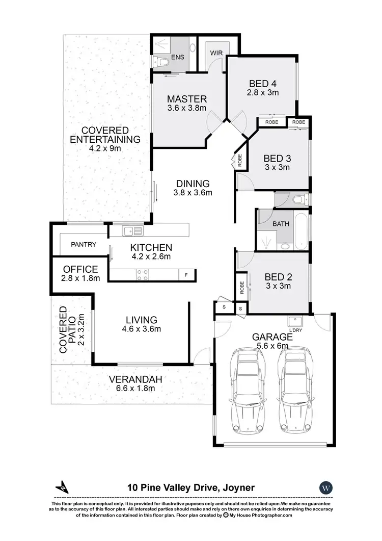 Floorplan of Homely house listing, 10 Pine Valley Drive, Joyner QLD 4500