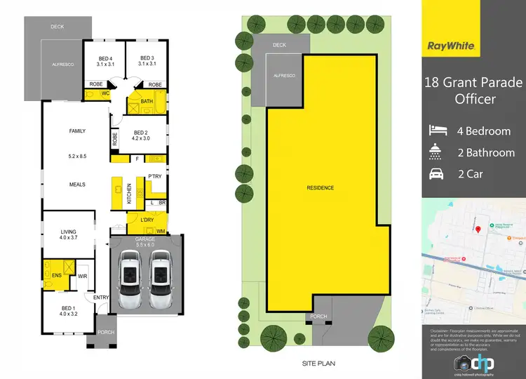 Floorplan of Homely house listing, 18 Grant Parade, Officer VIC 3809