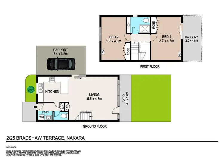 Floorplan of Homely townhouse listing, 2/25 Bradshaw Terrace, Nakara NT 810