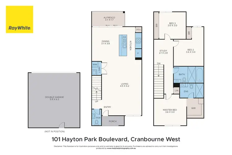Floorplan of Homely townhouse listing, 101 Hayton Park Boulevard, Cranbourne West VIC 3977