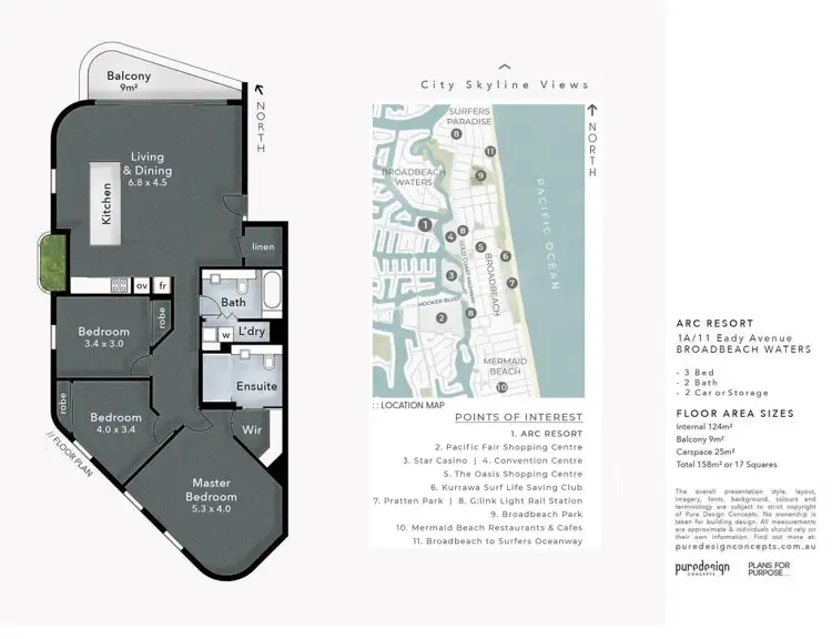 Floorplan of Homely apartment listing, 1A/11 Eady Avenue, Broadbeach QLD 4218