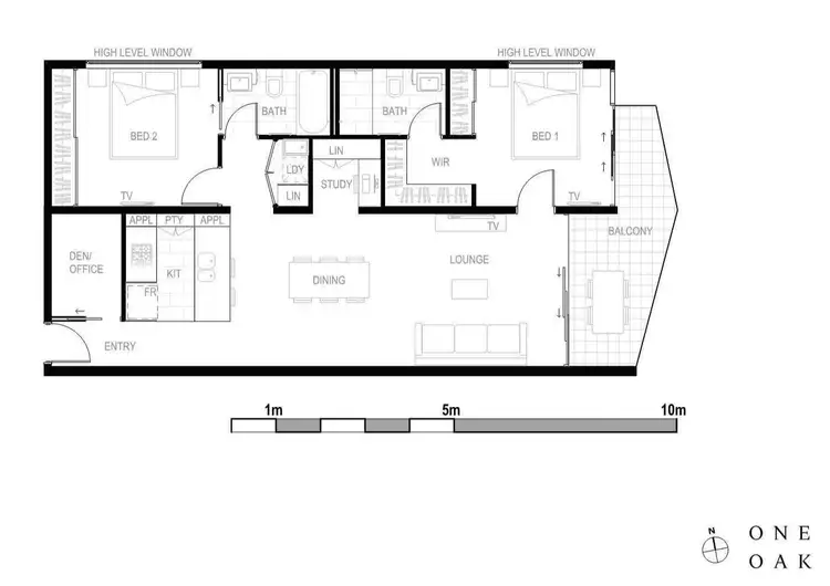 Floorplan of Homely apartment listing, 508/60 Doggett Street, Newstead QLD 4006