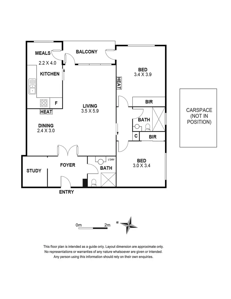 Floorplan of Homely apartment listing, 2/30 Munro Street, Hawthorn East VIC 3123