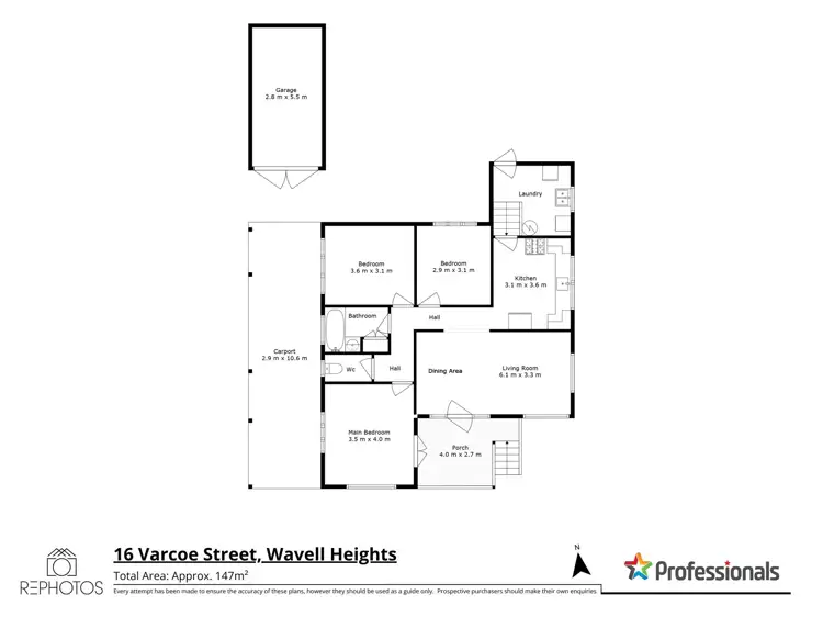 Floorplan of Homely house listing, 16 Varcoe Street, Wavell Heights QLD 4012