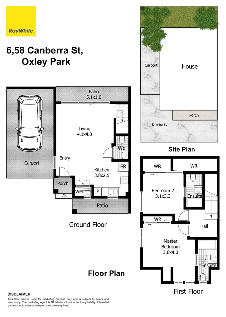 Floorplan of Homely townhouse listing, 6/58 Canberra Street, Oxley Park NSW 2760