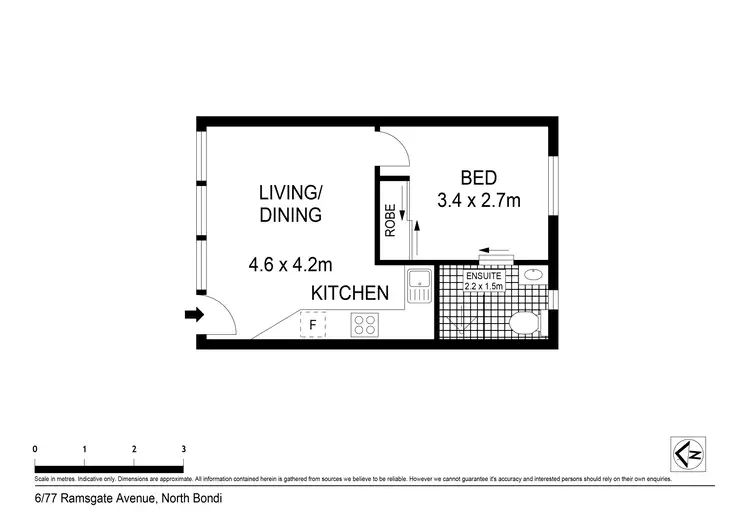 Floorplan of Homely apartment listing, 6/77 Ramsgate Avenue, North Bondi NSW 2026
