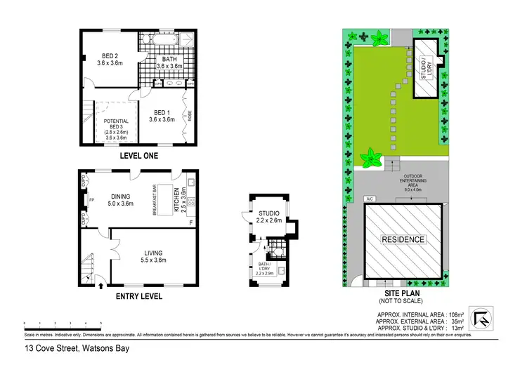 Floorplan of Homely house listing, 13 Cove Street, Watsons Bay NSW 2030