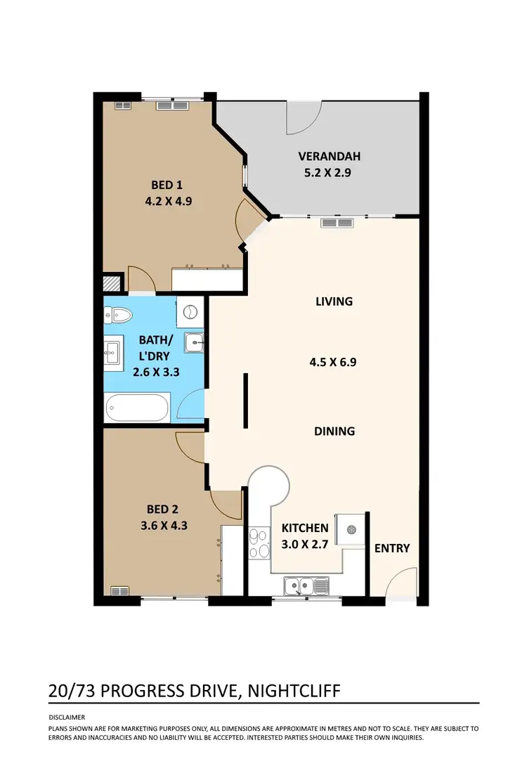 Floorplan of Homely unit listing, 20/73 Progress Drive, Nightcliff NT 810