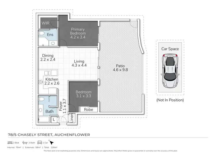 Floorplan of Homely apartment listing, 78/5 Chasely Street, Auchenflower QLD 4066