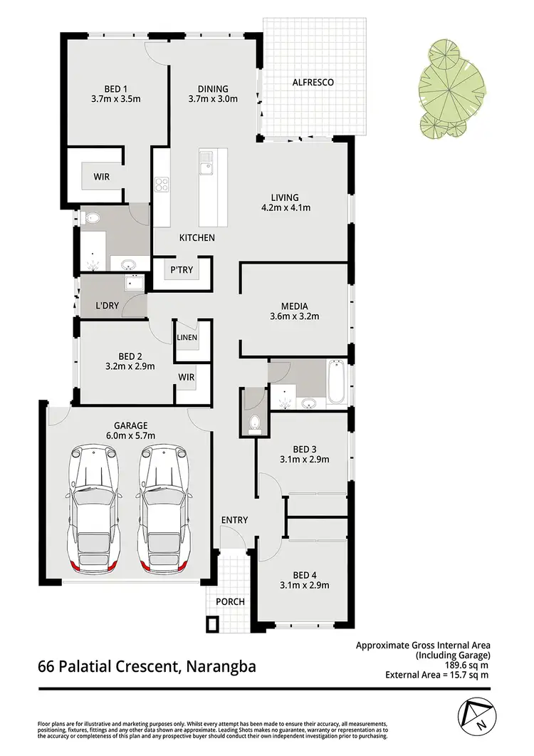 Floorplan of Homely house listing, 66 Palatial Crescent, Narangba QLD 4504