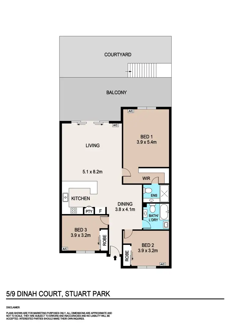 Floorplan of Homely apartment listing, 5/9 Dinah Court, Stuart Park NT 820