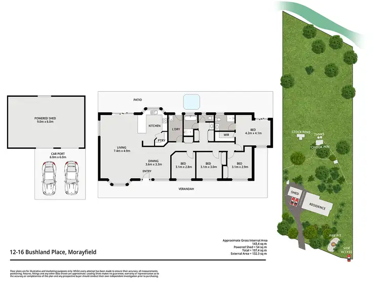 Floorplan of Homely house listing, 12-16 Bushland Place, Morayfield QLD 4506