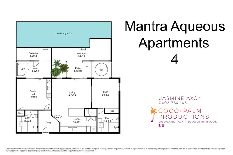 Floorplan of Homely unit listing, 4/10-12 Owen Street (Mantra Aqueous), Port Douglas QLD 4877
