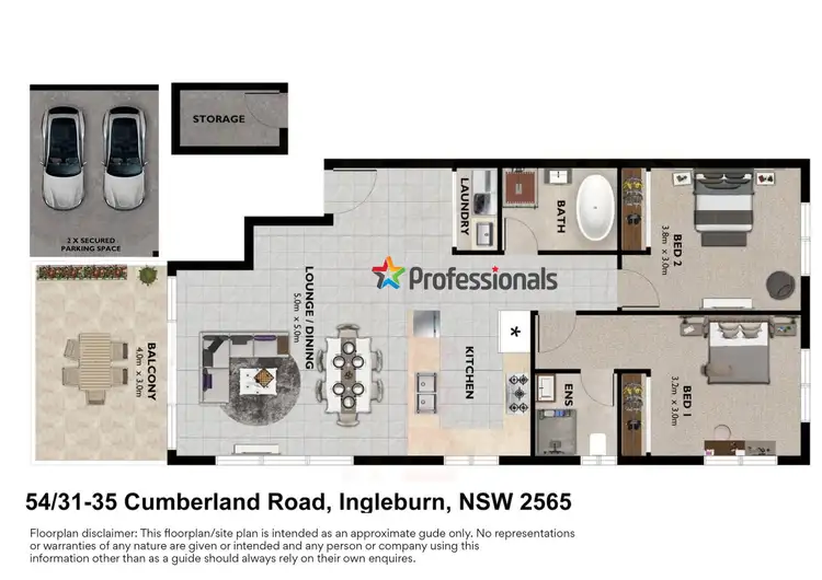 Floorplan of Homely apartment listing, 54/31-35 Cumberland Road, Ingleburn NSW 2565