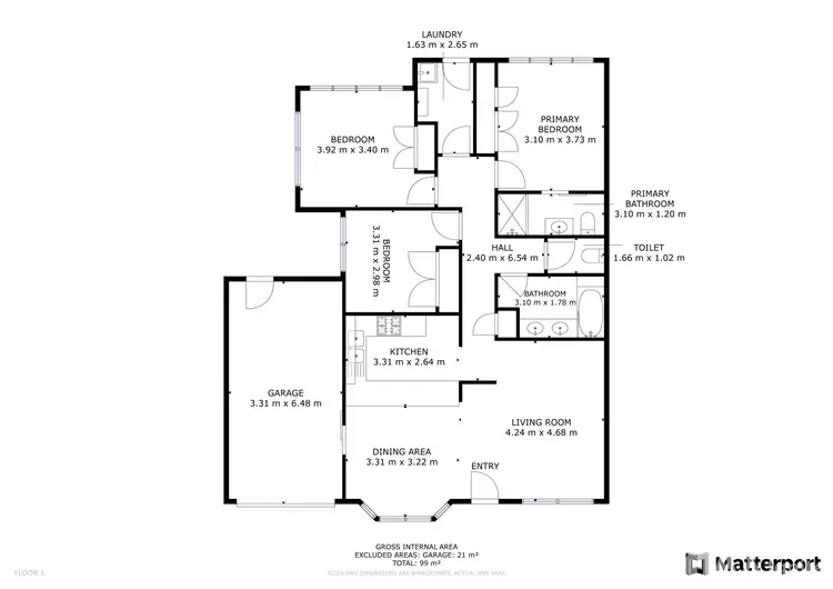 Floorplan of Homely house listing, 21/11 Meadow Place, Middle Park QLD 4074