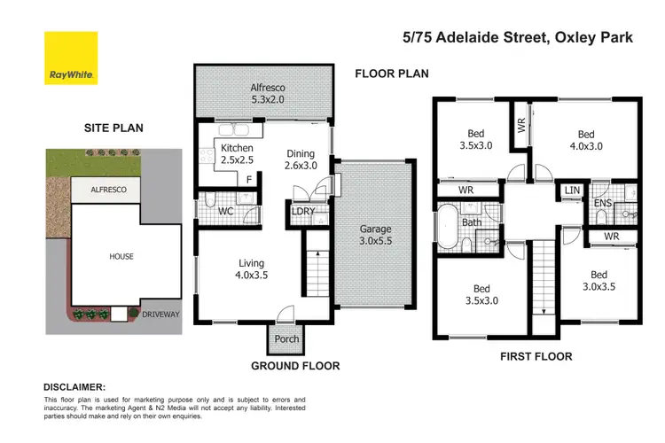 Floorplan of Homely townhouse listing, 5/75-77 Adelaide Street, Oxley Park NSW 2760