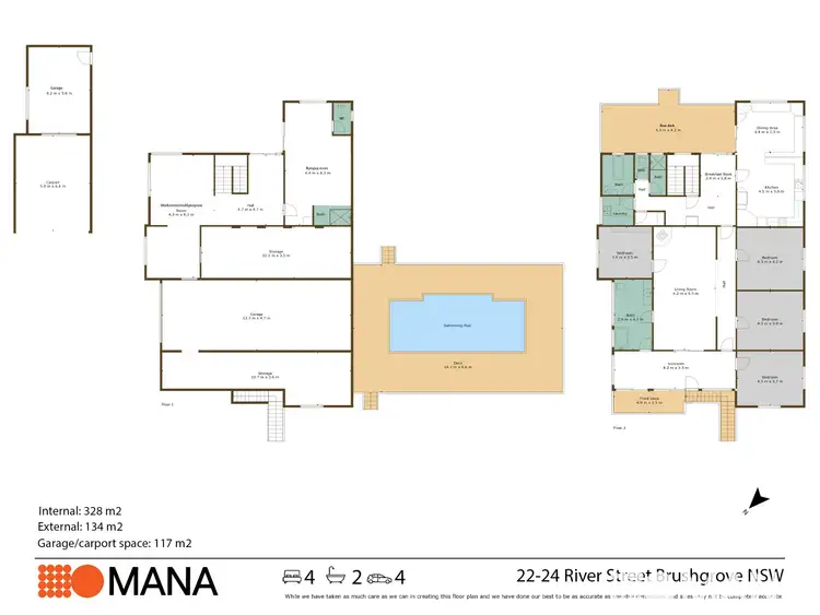Floorplan of Homely house listing, 22-24 River Street, Brushgrove NSW 2460