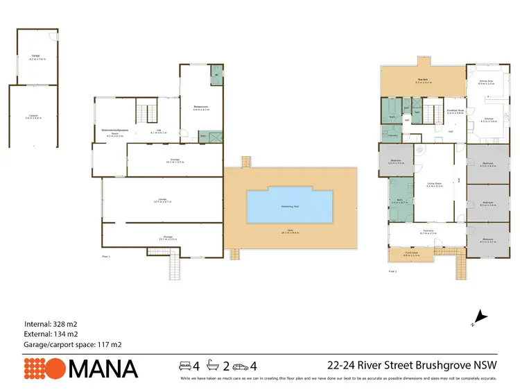 Floorplan of Homely house listing, 22-24 River Street, Brushgrove NSW 2460