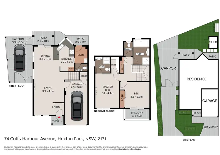 Floorplan of Homely semi-detached listing, 74 Coffs Harbour Avenue, Hoxton Park NSW 2171