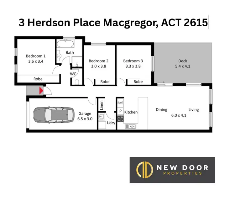 Floorplan of Homely house listing, 3 Herdson Place, Macgregor ACT 2615