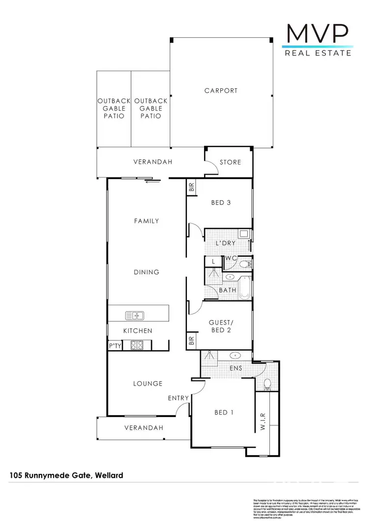 Floorplan of Homely house listing, 105 Runnymede Gate, Wellard WA 6170
