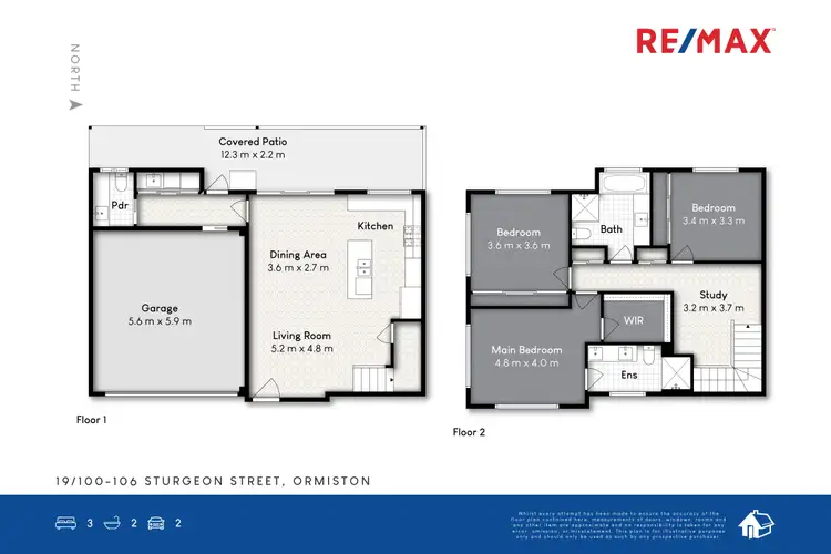 Floorplan of Homely townhouse listing, 19/100 Sturgeon Street, Ormiston QLD 4160