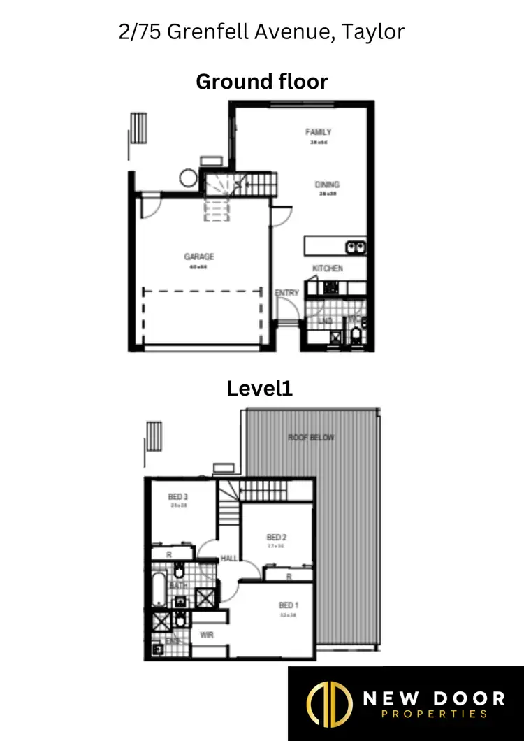 Floorplan of Homely townhouse listing, 2/4 Anthoness Street, Taylor ACT 2913