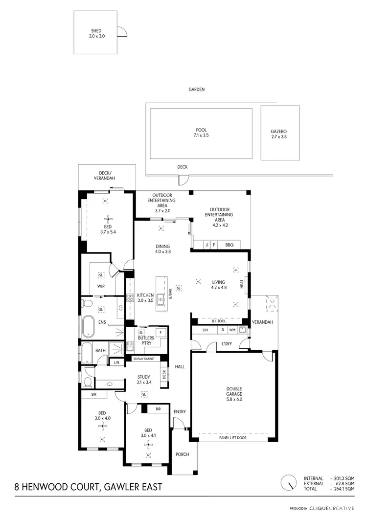 Floorplan of Homely house listing, 8 Henwood Court, Gawler East SA 5118