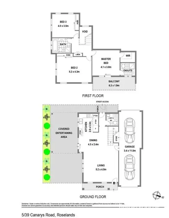 Floorplan of Homely townhouse listing, 5/39-41 Canarys Road, Roselands NSW 2196