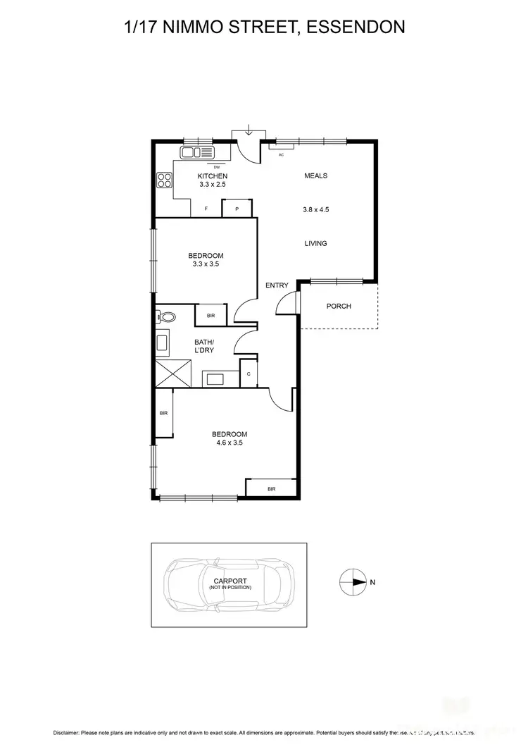 Floorplan of Homely apartment listing, 1/17 Nimmo Street, Essendon VIC 3040