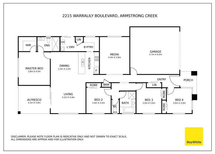 Floorplan of Homely house listing, 2215 Warralily Boulevard, Armstrong Creek VIC 3217