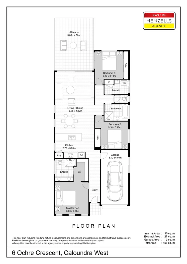 Floorplan of Homely house listing, 6 Ochre Crescent, Caloundra West QLD 4551