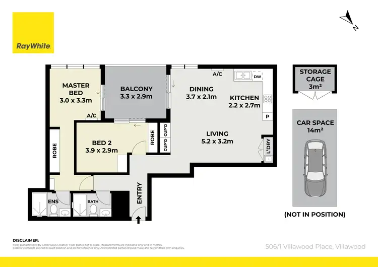 Floorplan of Homely apartment listing, 506/1 Villawood Place, Villawood NSW 2163