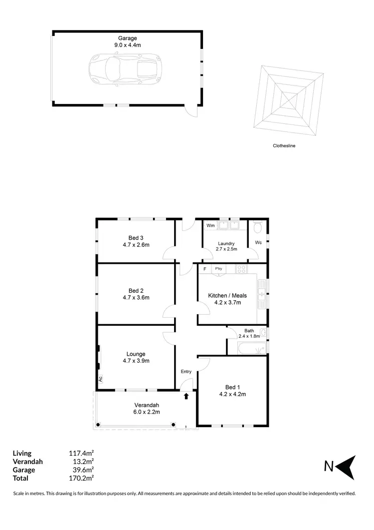 Floorplan of Homely house listing, 83 Palm Avenue, Royal Park SA 5014