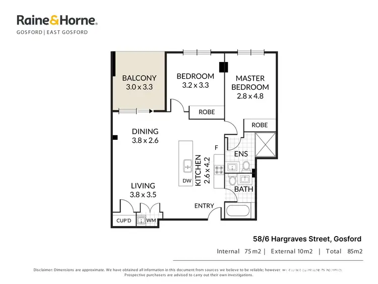 Floorplan of Homely unit listing, 58/6 Hargraves Street, Gosford NSW 2250