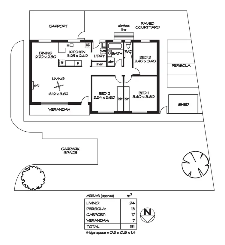 Floorplan of Homely unit listing, 9/21 Hoods Road, Northfield SA 5085