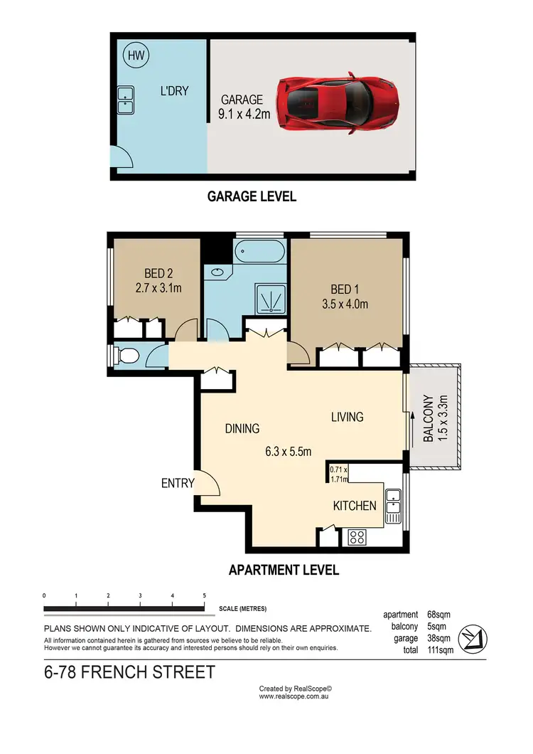 Floorplan of Homely unit listing, 6/78 French Street, Coorparoo QLD 4151