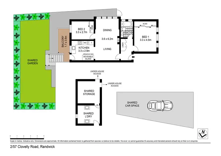 Floorplan of Homely apartment listing, 2/57 Clovelly Road, Randwick NSW 2031