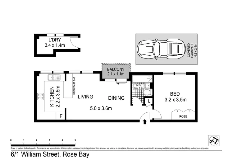 Floorplan of Homely apartment listing, 6/1 William Street, Rose Bay NSW 2029