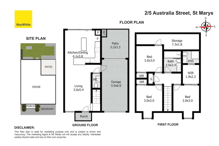 Floorplan of Homely townhouse listing, 2/5 Australia Street, St Marys NSW 2760
