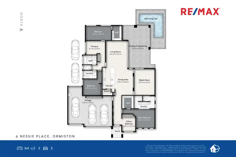Floorplan of Homely house listing, 6 Nessie Place, Ormiston QLD 4160