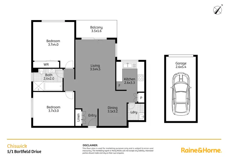 Floorplan of Homely apartment listing, 5/1 Bortfield Drive, Chiswick NSW 2046