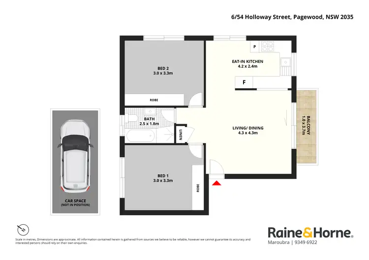 Floorplan of Homely apartment listing, 6/54 Holloway Street, Pagewood NSW 2035