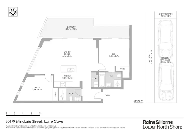 Floorplan of Homely apartment listing, 301/9-13 Mindarie Street, Lane Cove NSW 2066