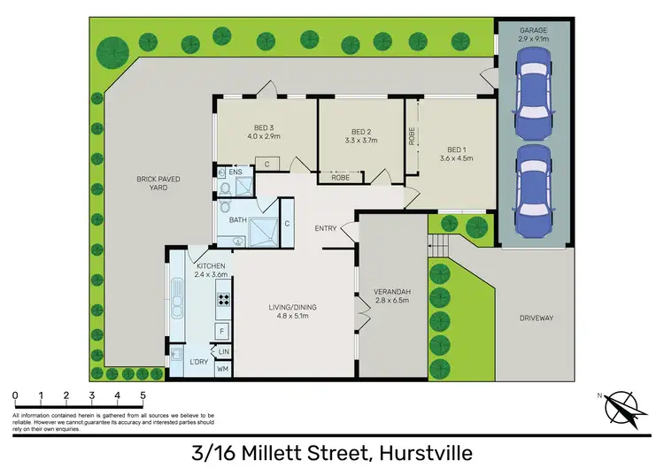 Floorplan of Homely villa listing, 3/16 Millett Street, Hurstville NSW 2220