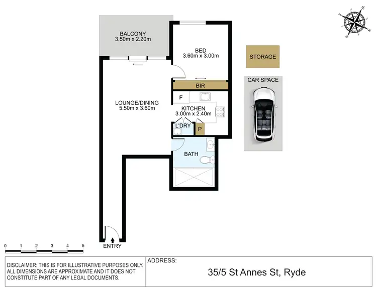 Floorplan of Homely apartment listing, 35/5 St Annes Street, Ryde NSW 2112