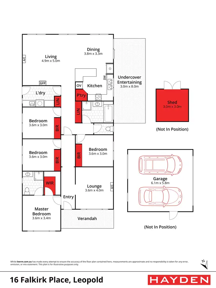 Floorplan of Homely house listing, 16 Falkirk Place, Leopold VIC 3224