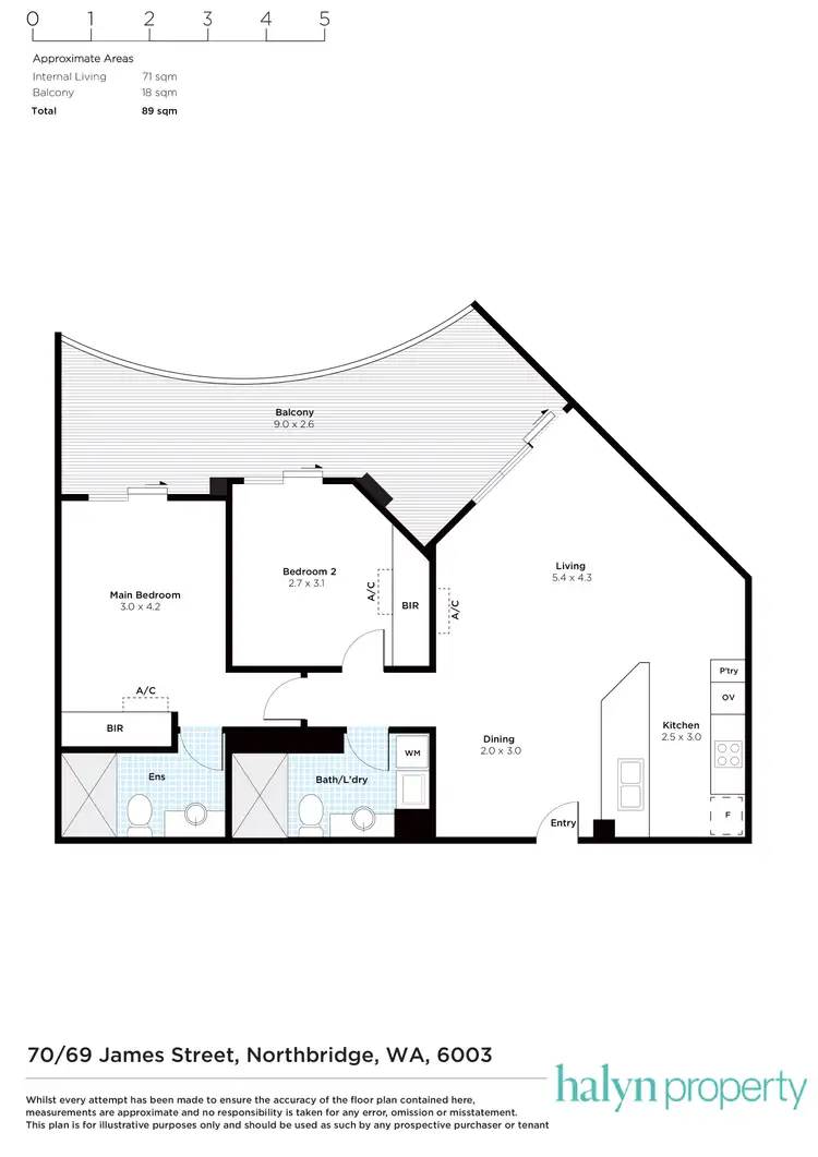 Floorplan of Homely apartment listing, 70/269 James Street, Northbridge WA 6003