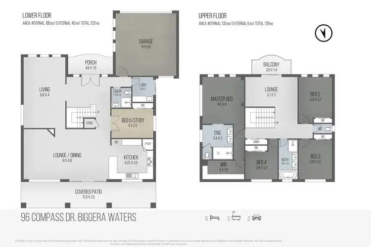 Floorplan of Homely house listing, 96 Compass Drive, Biggera Waters QLD 4216